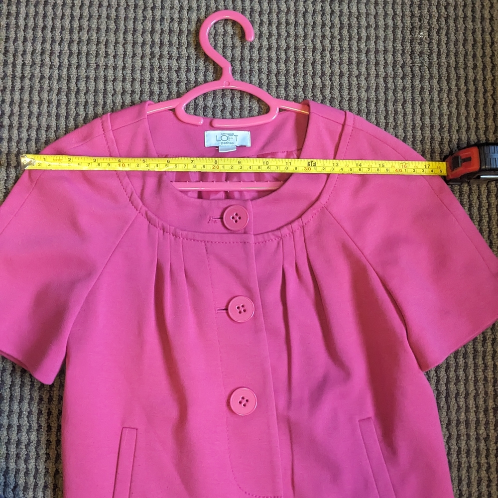 LOFT Women's Pink Blazer Top - Picture 6 of 10